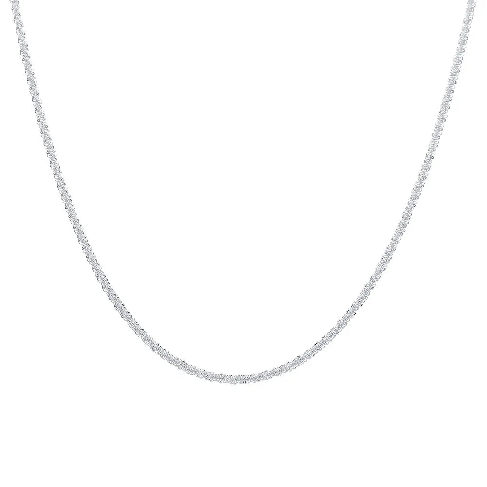 SilvaGlow Necklace – Minimal Sparkling Choker with a Refined Silver Finish