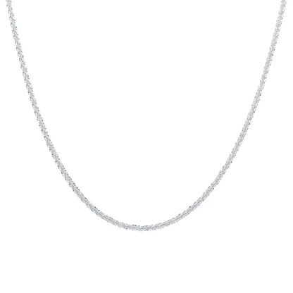 SilvaGlow Necklace – Minimal Sparkling Choker with a Refined Silver Finish