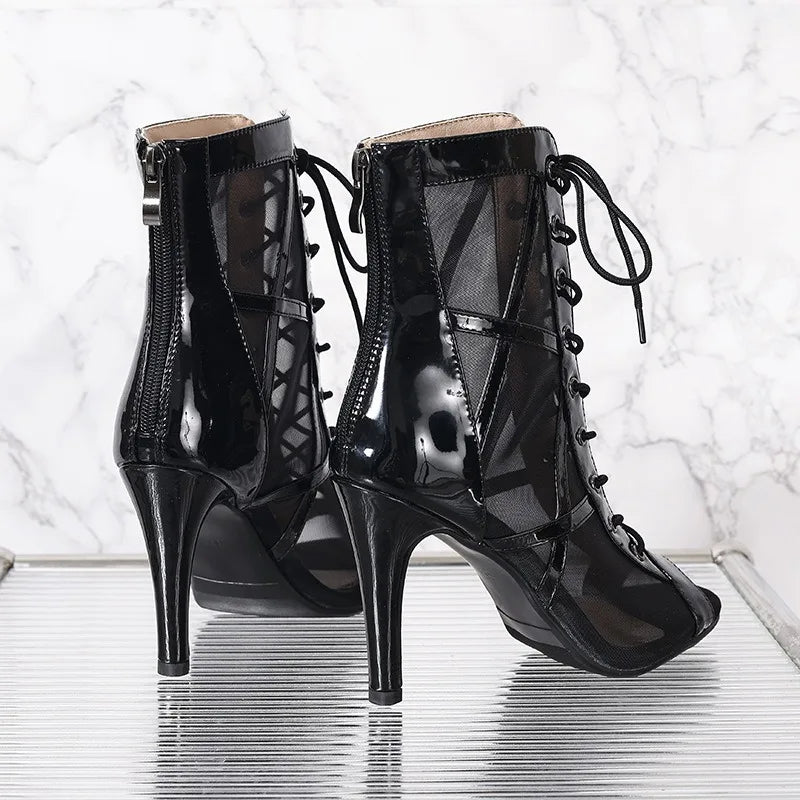 AuréaDance Heels – Open-Toe Latin-Inspired Sandals with a Graceful Ballroom Silhouette