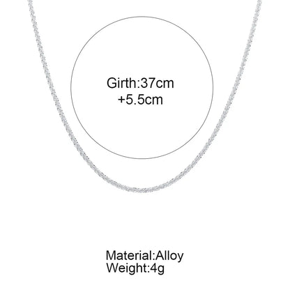 SilvaGlow Necklace – Minimal Sparkling Choker with a Refined Silver Finish