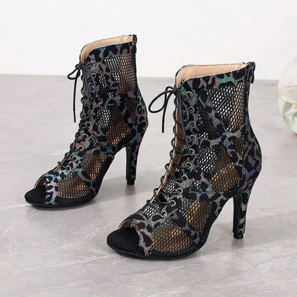 AuréaDance Heels – Open-Toe Latin-Inspired Sandals with a Graceful Ballroom Silhouette