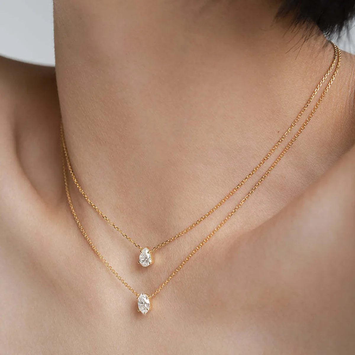 LumineZir Necklace – Delicate Layered Chains with a Sophisticated Zircon Glow