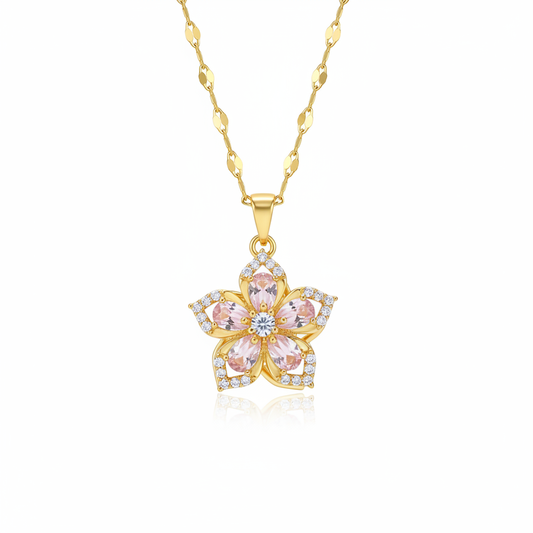 LunaFlower – Titanium Steel Petal Spinner Pendant