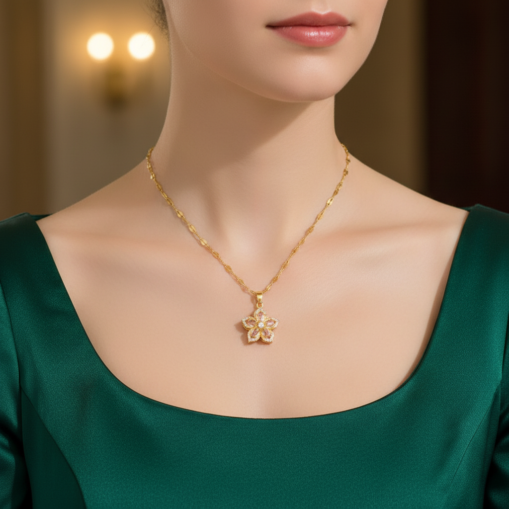 LunaFlower - Necklace With Rotating Petals